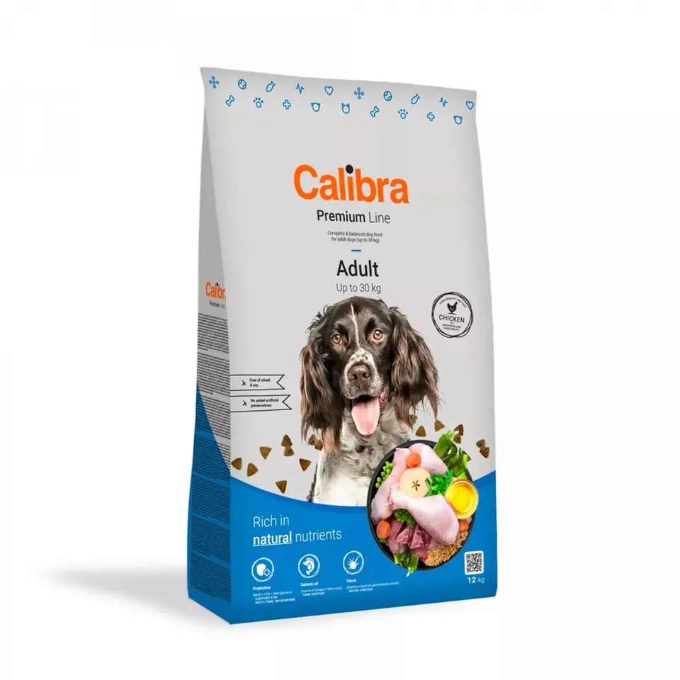 ⁨CALIBRA Premium Line Adult Chicken - dry dog food - 12kg⁩ at Wasserman.eu