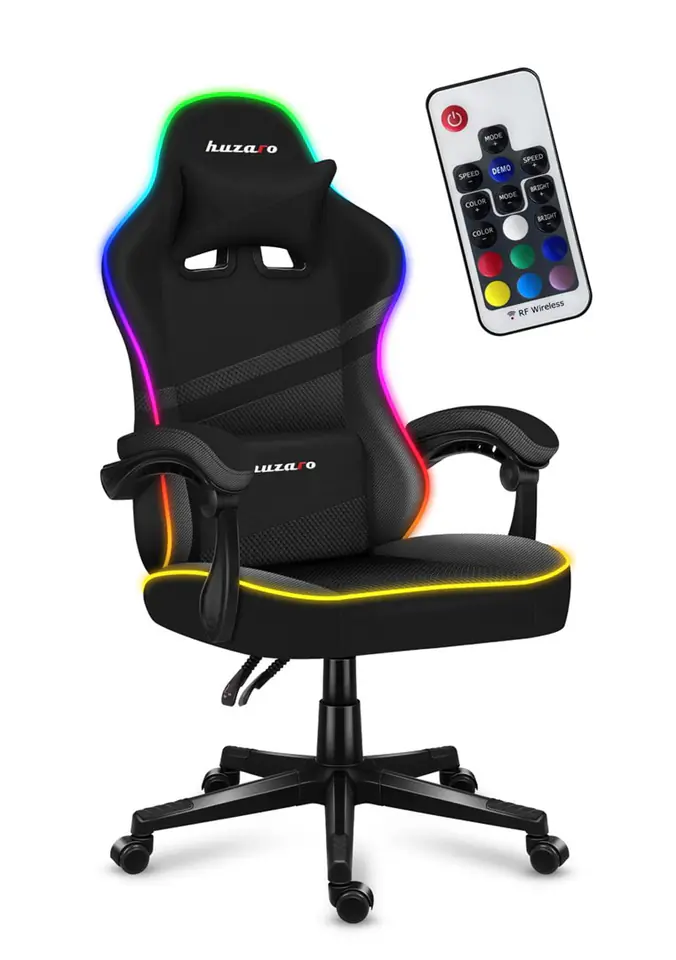 ⁨Fotel gamingowy Huzaro Force 4.4 RGB Black⁩ w sklepie Wasserman.eu