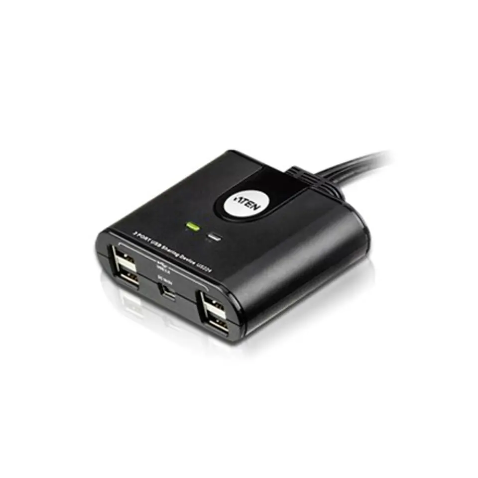 ⁨ATEN US224 przełącznik KVM Czarny⁩ w sklepie Wasserman.eu