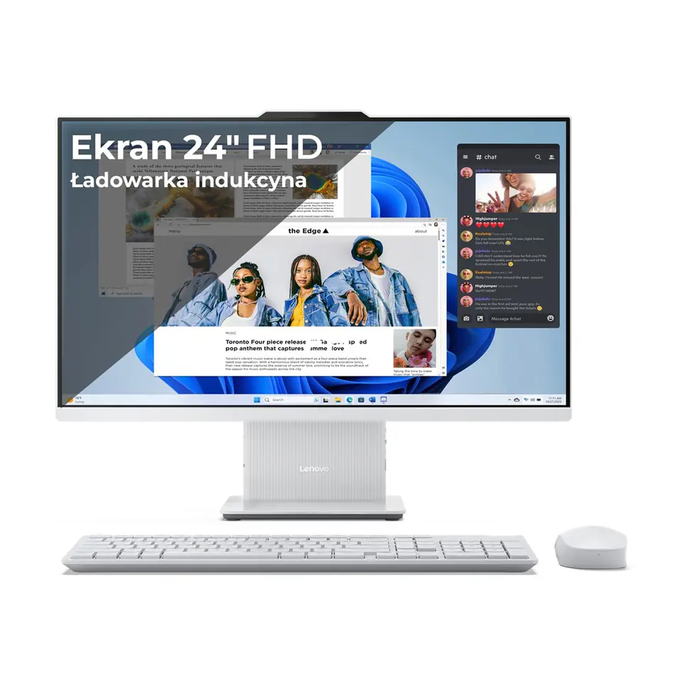 ⁨Lenovo IdeaCentre AIO 24IRH9 i5-13420H  23.8" FHD IPS AG 250nits 100Hz 16GB DDR5 5200 SSD512 Intel UHD Graphics Win11 Cloud Grey⁩ w sklepie Wasserman.eu