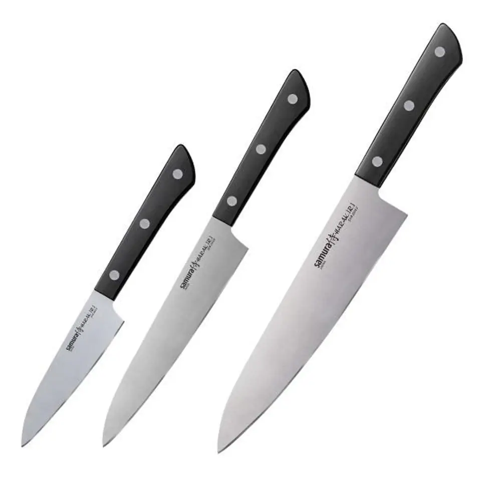 ⁨Set of 3 Samura Harakiri Kitchen Knives 0220B⁩ at Wasserman.eu