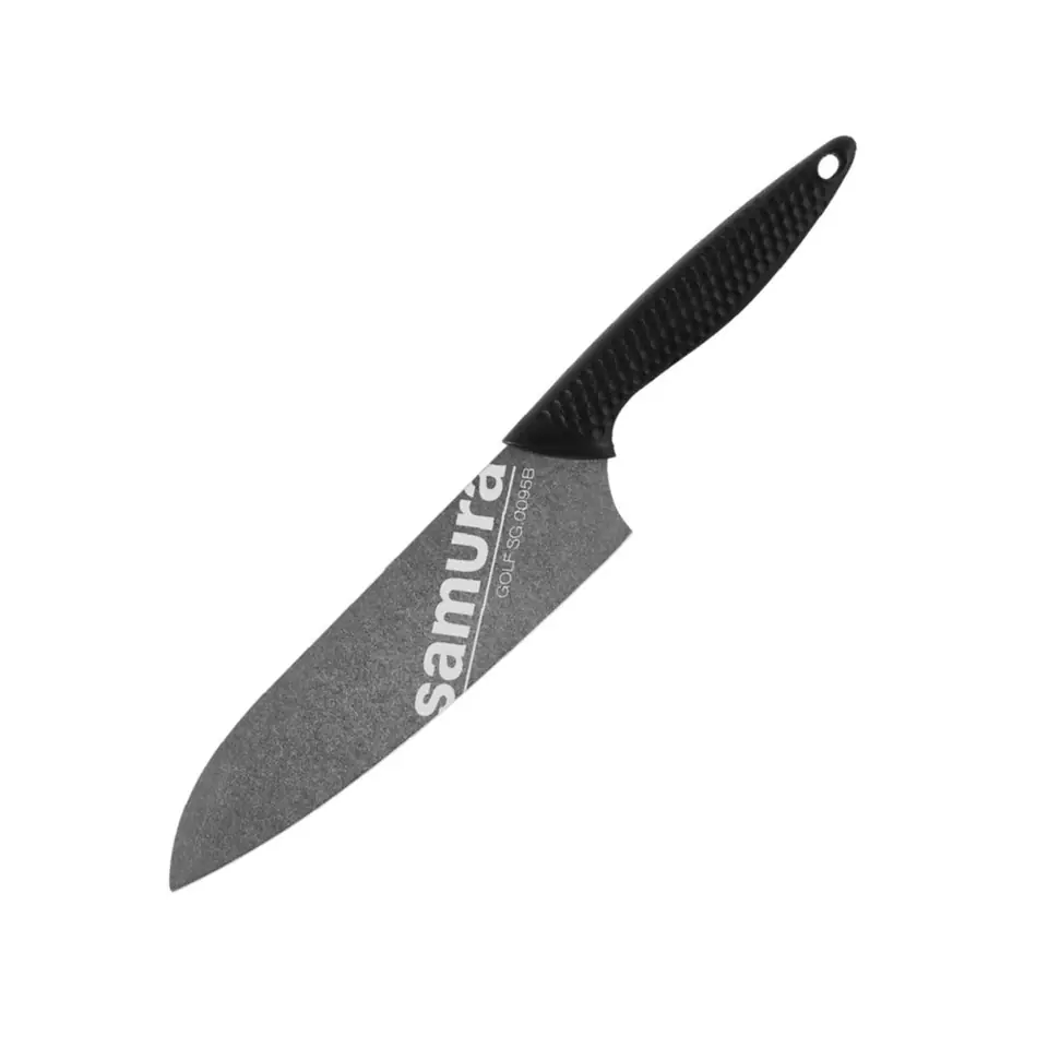 ⁨Santoku Samura Golf Stonewash Knife AUS-8⁩ at Wasserman.eu