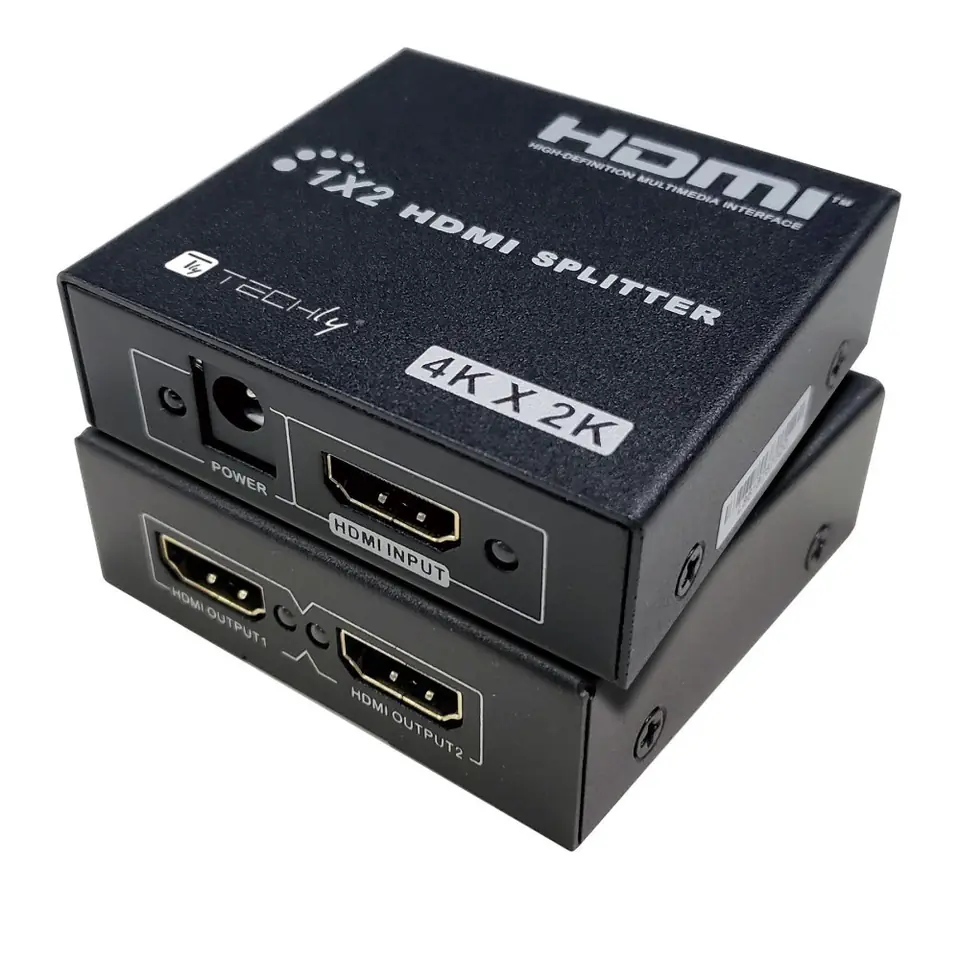 ⁨Splitter HDMI 1x2 4K*30Hz Aktywny Rozdzielacz HDMI Techly⁩ w sklepie Wasserman.eu