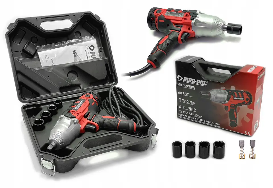 ⁨IMPACT WRENCH 1/2" 720Nm + MAR-POL SOCKETS⁩ at Wasserman.eu