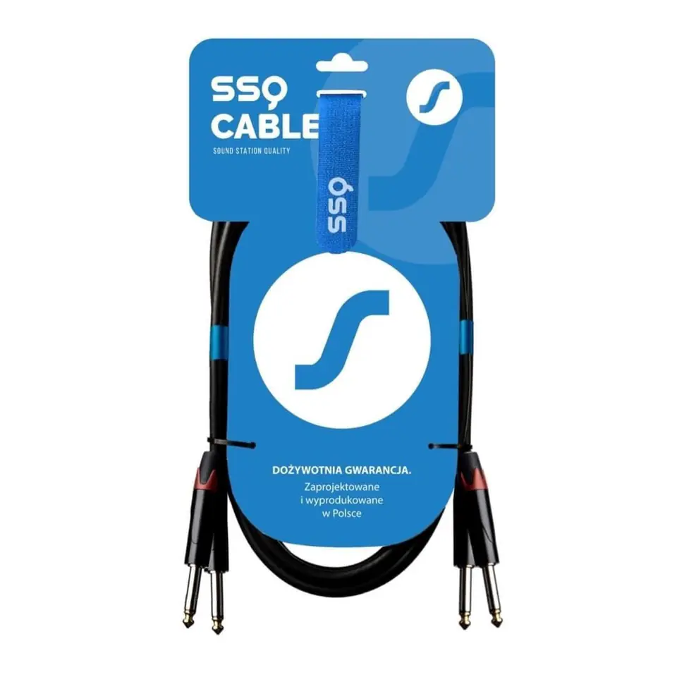 ⁨SSQ JMJM2 - Cable 2x Jack mono 6,3 mm - 2x Jack mono 6,3 mm, 2 m⁩ at Wasserman.eu