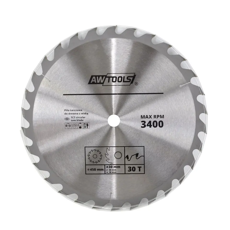 ⁨AWTOOLS TCT CIRCULAR SAW BLADE 500x30/22/16x30z⁩ at Wasserman.eu