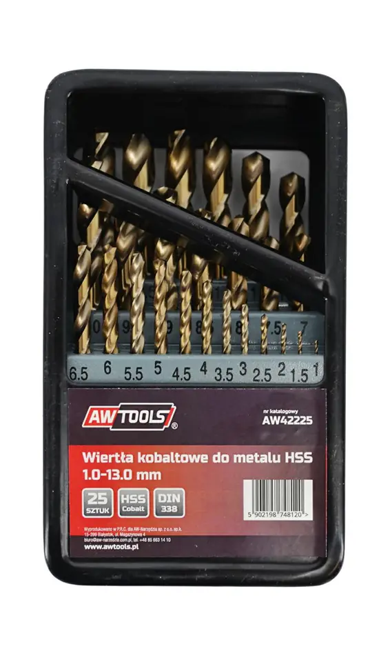 AWTOOLS WIERTŁO METAL KOBALT KPL.25szt w sklepie Wasserman.eu