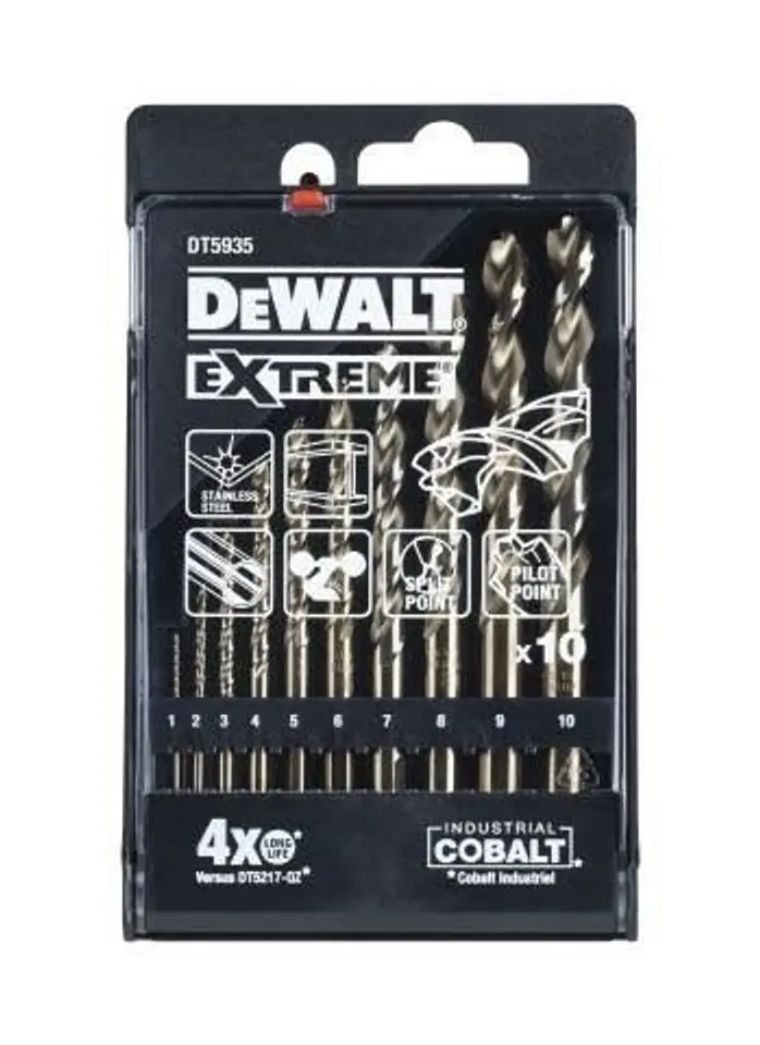 zestaw wierteł hss-g cobalt extreme 1-10mm 10szt w sklepie Wasserman.eu