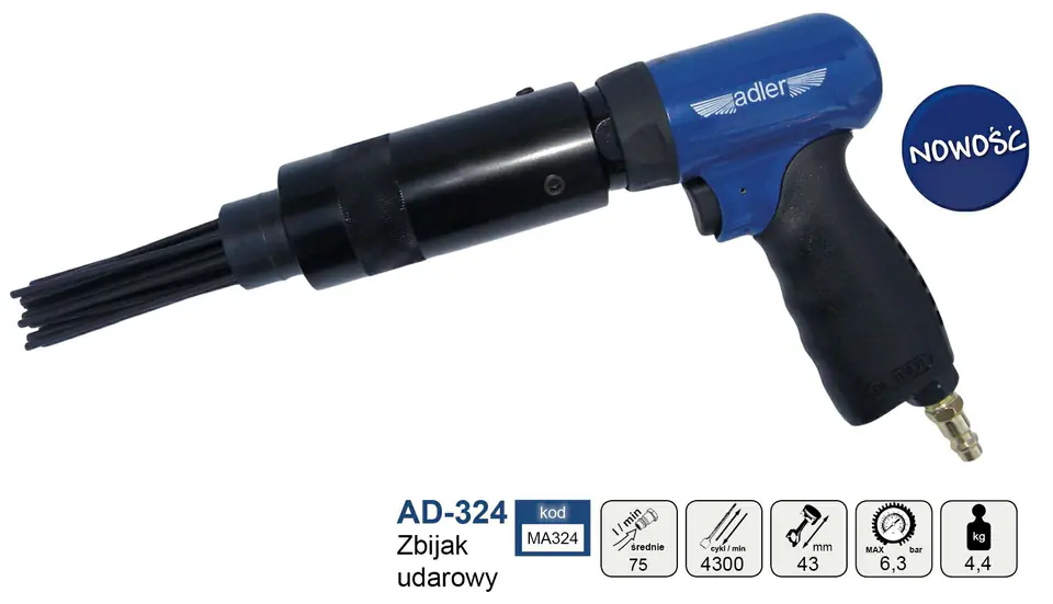 ADLER MŁOTEK PNEUMATYCZNY IGŁOWY AD-324 w sklepie Wasserman.eu