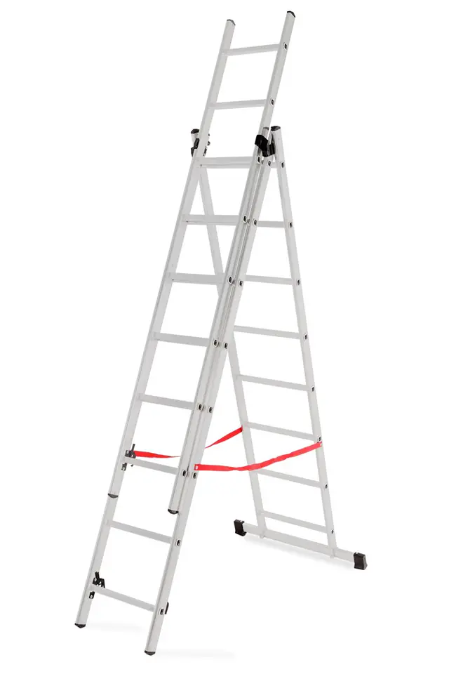 ⁨AWTOOLS ALUMINIUM LADDER BASIC 3x8 STEPS 150KG⁩ at Wasserman.eu