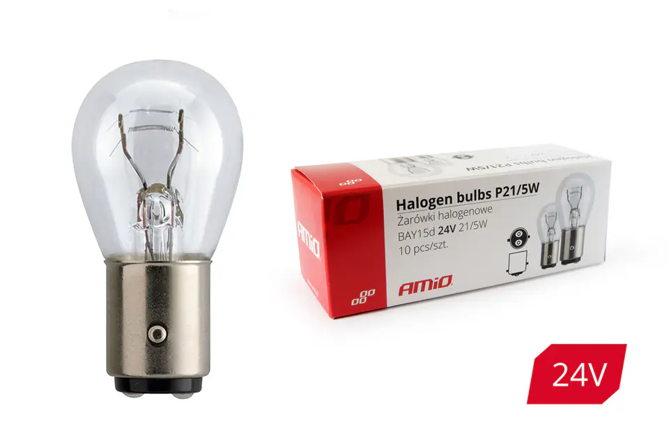 01007 Żarówki halogenowe P21/5W BAY15D 24V 21W/5W 10 sztuk w sklepie Wasserman.eu