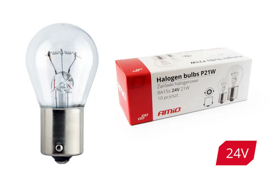 01006 Żarówki halogenowe P21W BA15s 24V 10 sztuk w sklepie Wasserman.eu