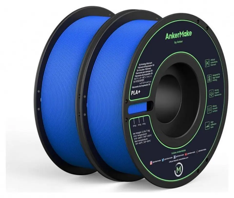 ⁨PLA+ AnkerMake 1.75mm 2kg Filament Blue⁩ at Wasserman.eu