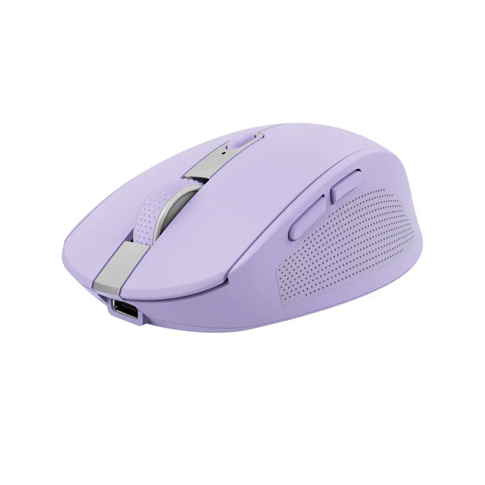 ⁨Mysz Bezprzewodowa Trust OZAA COMPACT fioletowa⁩ w sklepie Wasserman.eu