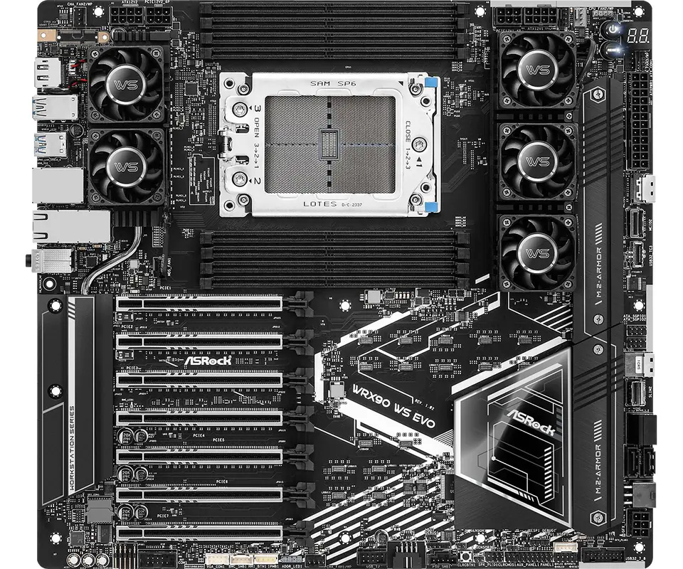 ⁨Asrock WRX90 WS EVO motherboard AMD WRX90 Socket sTR5 EEB⁩ at Wasserman.eu