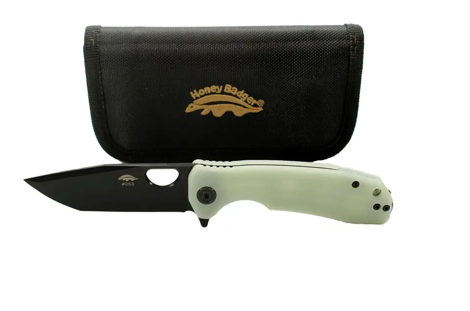 ⁨Nóż Honey Badger Tanto Medium Black DLC Jade⁩ w sklepie Wasserman.eu