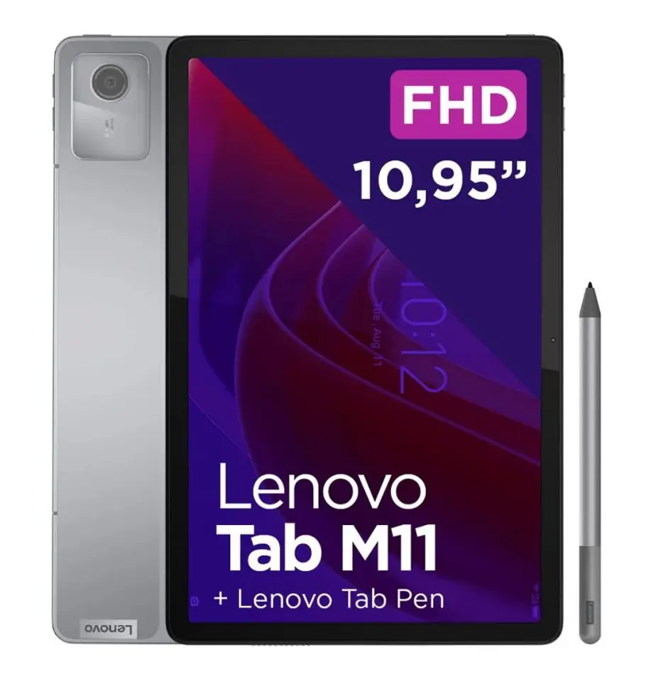 ⁨Lenovo Tab M11 128 GB 27.9 cm (11") Mediatek 4 GB Wi-Fi 5 (802.11ac) Android 13 Grey⁩ at Wasserman.eu