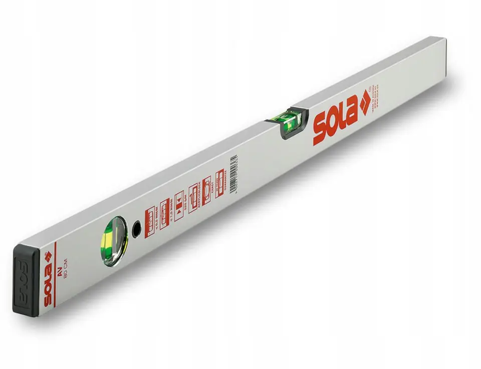 ⁨SOLA ALUMINIUM SPIRIT LEVEL 80cm AV 80⁩ at Wasserman.eu