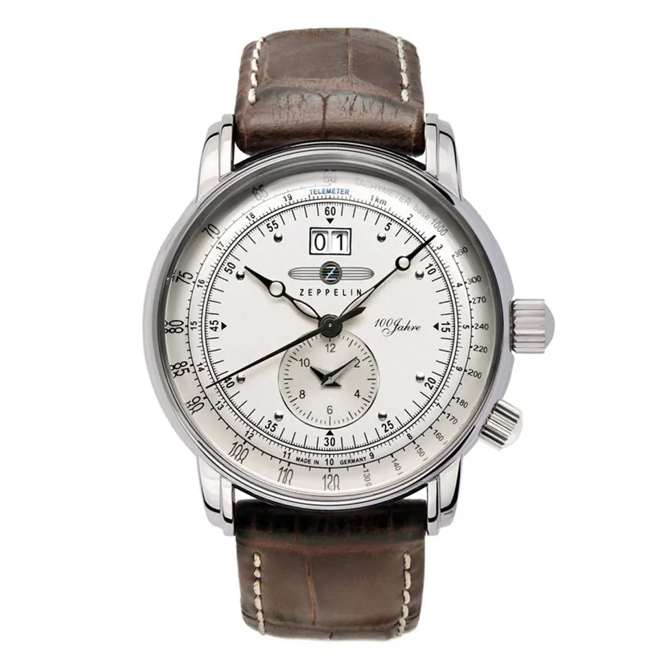 Zeppelin 7640-1 zegarek Wrist watch Męski Kwarc Srebrny w sklepie Wasserman.eu
