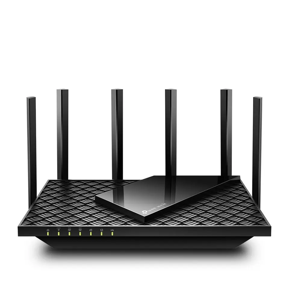 ⁨TP-LINK AXE5400 Tri-Band Gigabit Wi-Fi 6E Router Archer AXE75 802.11ax 10/100/1000 Mbit/s Ethernet LAN (RJ-45) ports 4 Mesh Support Yes MU-MiMO No No mobile broadband Antenna type External 1⁩ at Wasserman.eu