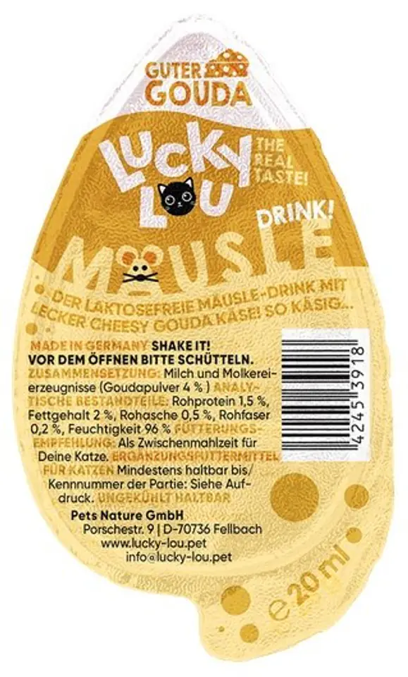 ⁨Lucky Lou Mausle Drink-Snack Gouda 20ml⁩ w sklepie Wasserman.eu