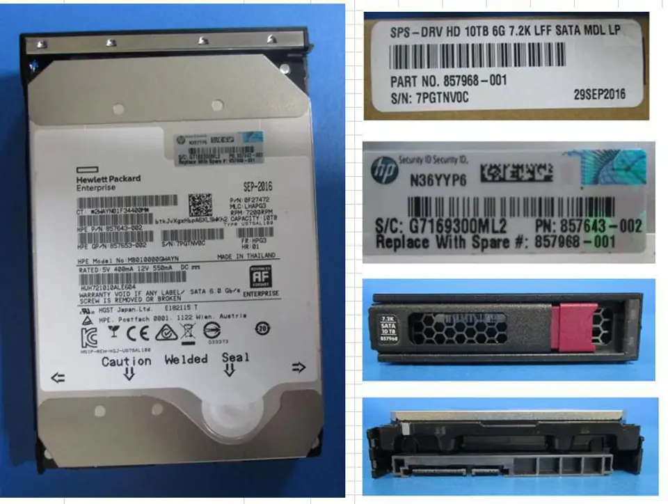 ⁨Hewlett Packard Enterprise HD 10TB 6G 7.2K LFF SATA MDL⁩ w sklepie Wasserman.eu