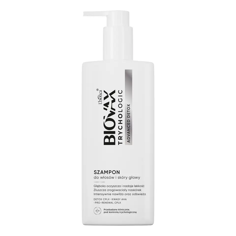 ⁨L`BIOTICA Biovax Trychologic Szampon do włosów i skóry głowy Advanced Detox 200 ml⁩ w sklepie Wasserman.eu