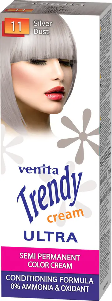 ⁨VENITA Trendy Cream Toner do włosów nr 11 srebrny pył 75 ml⁩ w sklepie Wasserman.eu