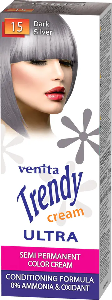 ⁨VENITA Trendy Cream Toner do włosów nr 15 dark silver 75 ml⁩ w sklepie Wasserman.eu