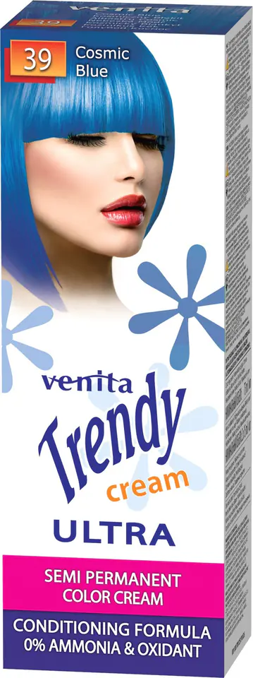 ⁨VENITA Trendy Cream Toner do włosów nr 39 kosmiczny błękit 75 ml⁩ w sklepie Wasserman.eu