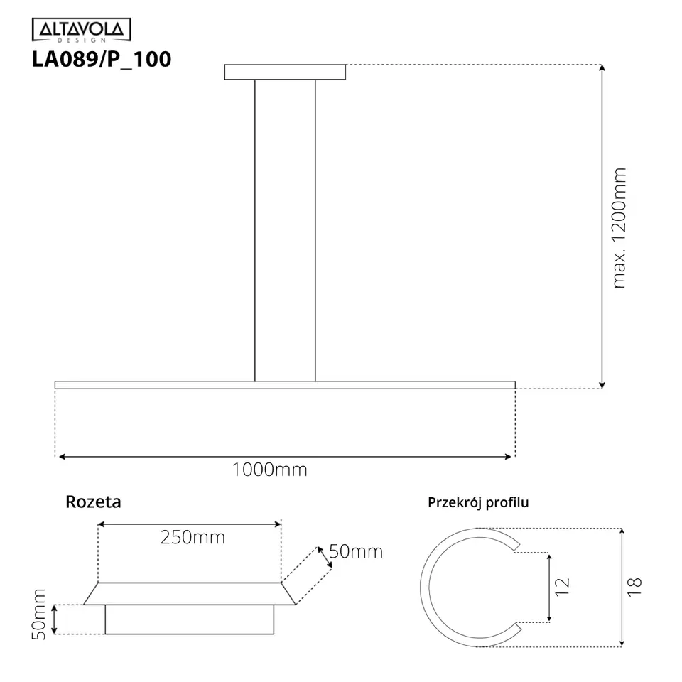 ⁨Lampa wisząca Linea No.1 100cm 3k srebrna ściemnialna (Barwa światła delikatnie ciepła, Kolor srebrny, Możliwość ściemniania tak)⁩ w sklepie Wasserman.eu