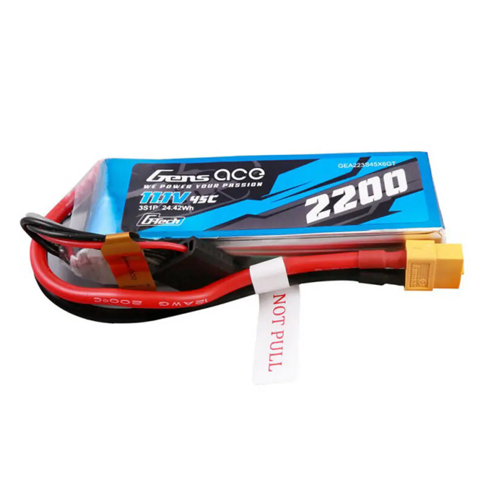 ⁨Akumulator Gens Ace G-Tech 2200mAh 11.1V 45C 3S1P z konektorem XT60⁩ w sklepie Wasserman.eu