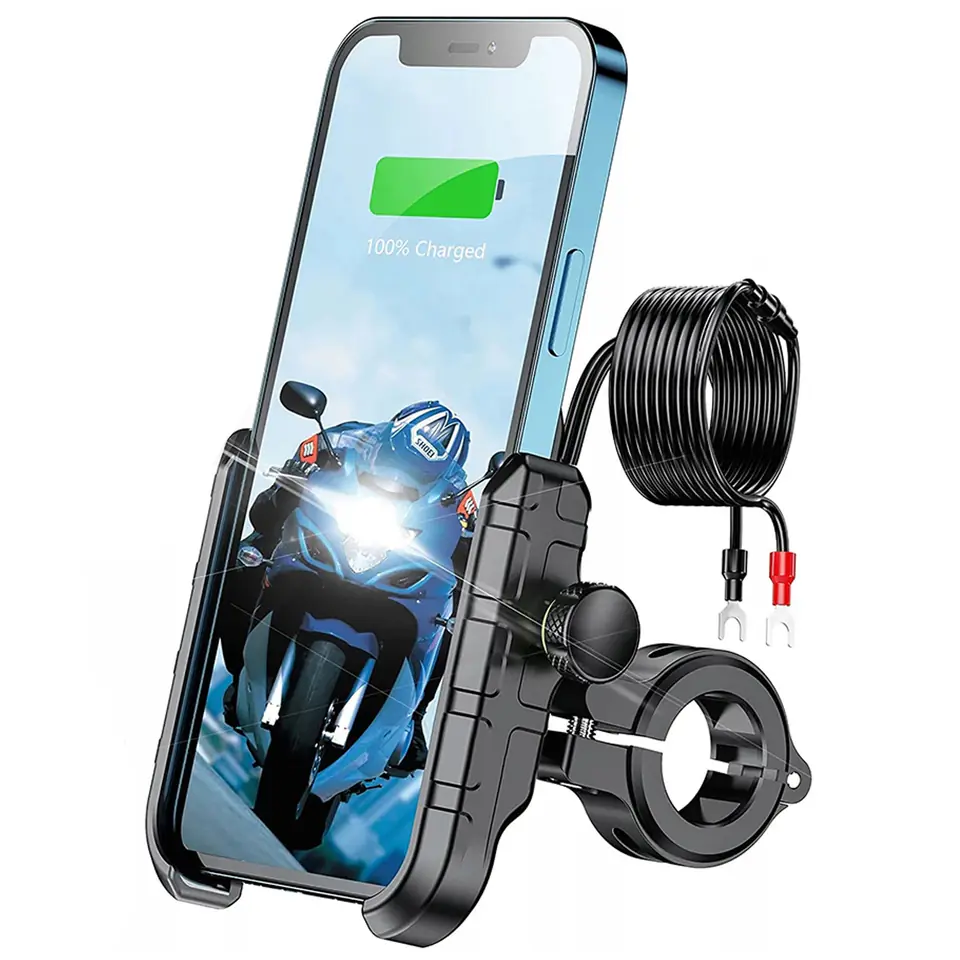 ⁨Kewig KWG-M8 Motorcycle Phone Holder with QC 3.0 Charger⁩ at Wasserman.eu