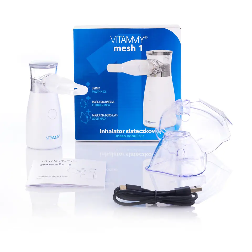 ⁨VITAMMY MESH 1 Inhalator siateczkowy, cichy, zasilanie USB, wygodny w podróży⁩ w sklepie Wasserman.eu