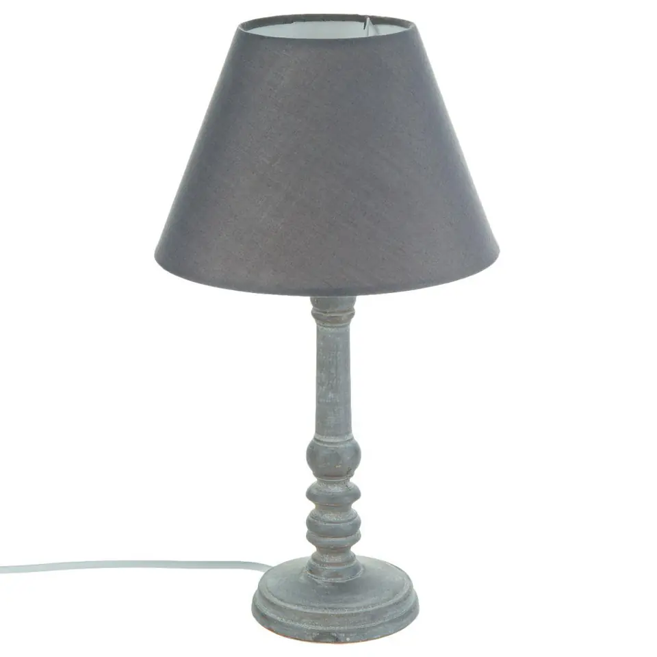 Leo Nachttischlampe aus Holz grau 36 cm im Wasserman.eu