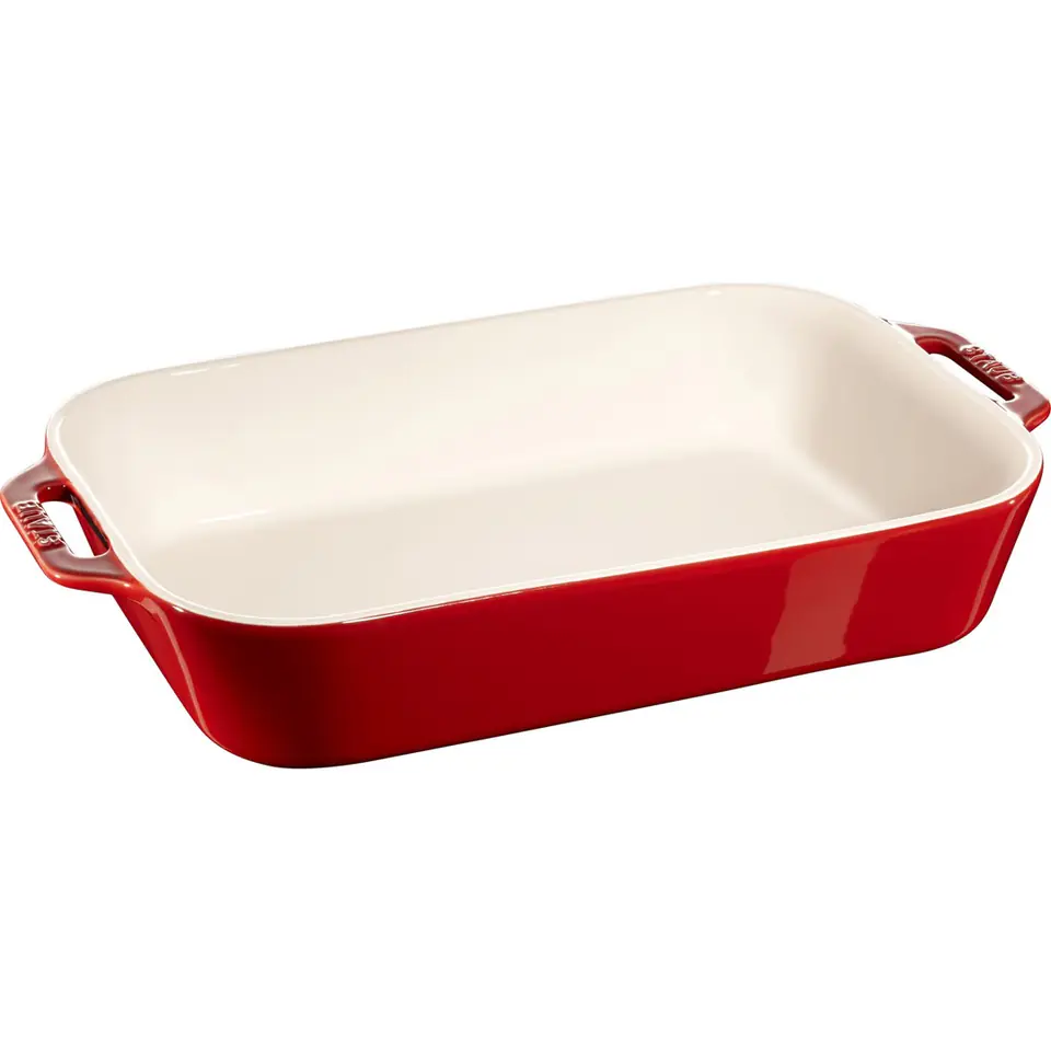 ⁨Staub Rectangular Ceramic Platter - 4.5 ltr, Red⁩ at Wasserman.eu