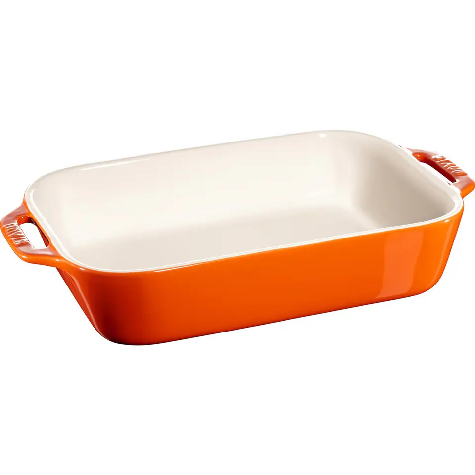 ⁨Prostokątny półmisek ceramiczny Staub - 400 ml, Pomarańczowy⁩ w sklepie Wasserman.eu
