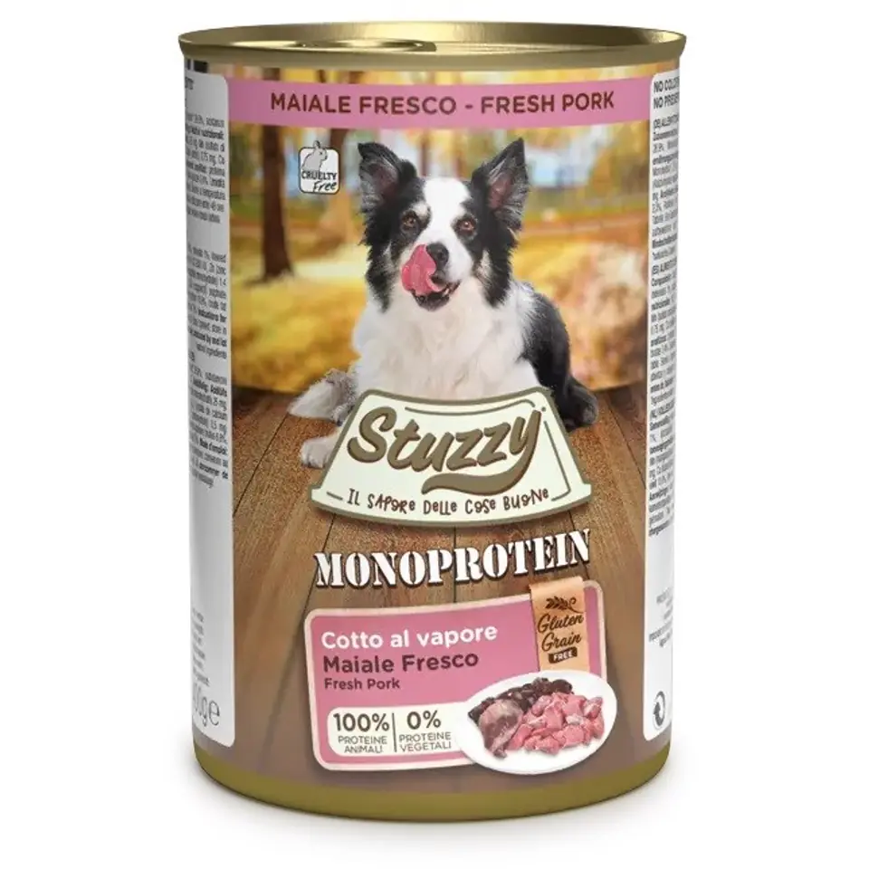 ⁨STUZZY dla psów Monoprotein Wieprzowe 400g⁩ w sklepie Wasserman.eu