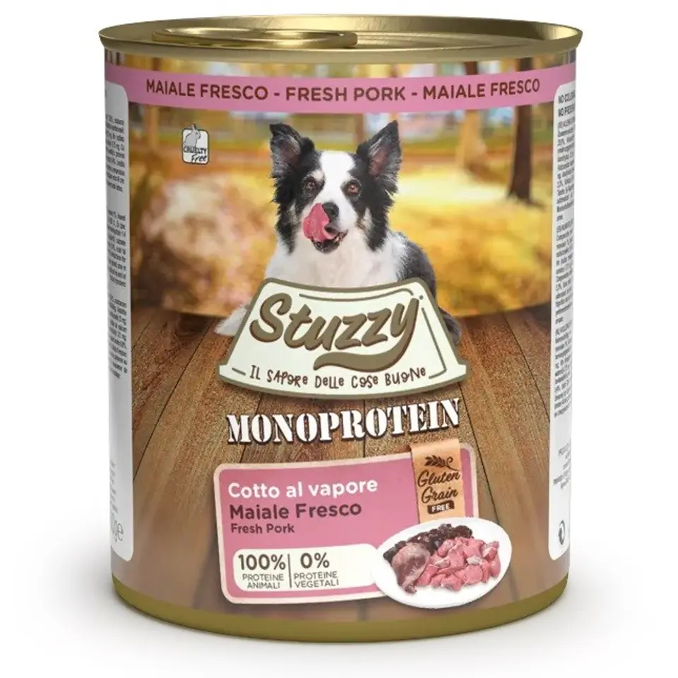 ⁨STUZZY dla psów Monoprotein Wieprzowe 800g⁩ w sklepie Wasserman.eu