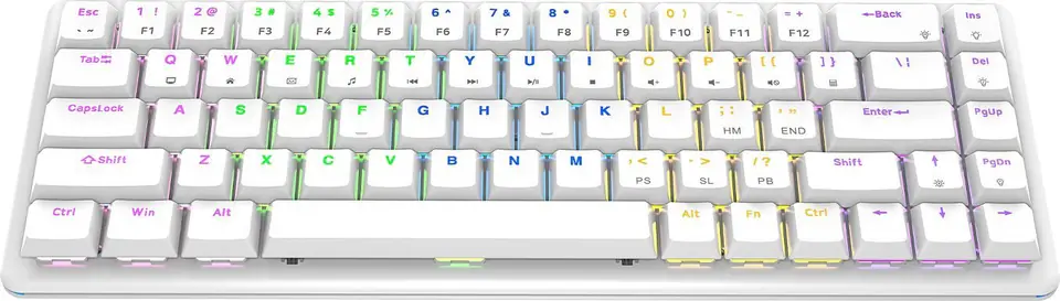 ⁨Wired mechanical keyboard - Rampage REBEL White⁩ at Wasserman.eu