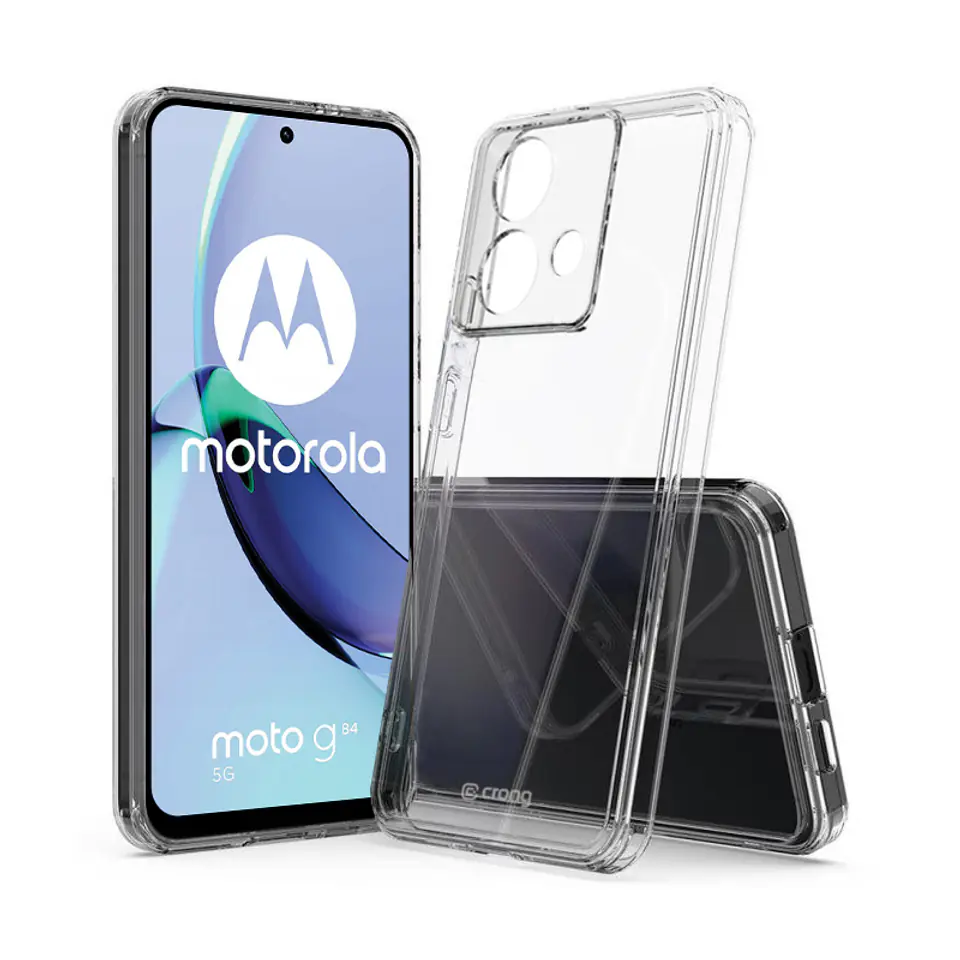 ⁨Crong Crystal Shield Cover - Etui Motorola Moto G84 (przezroczysty)⁩ w sklepie Wasserman.eu