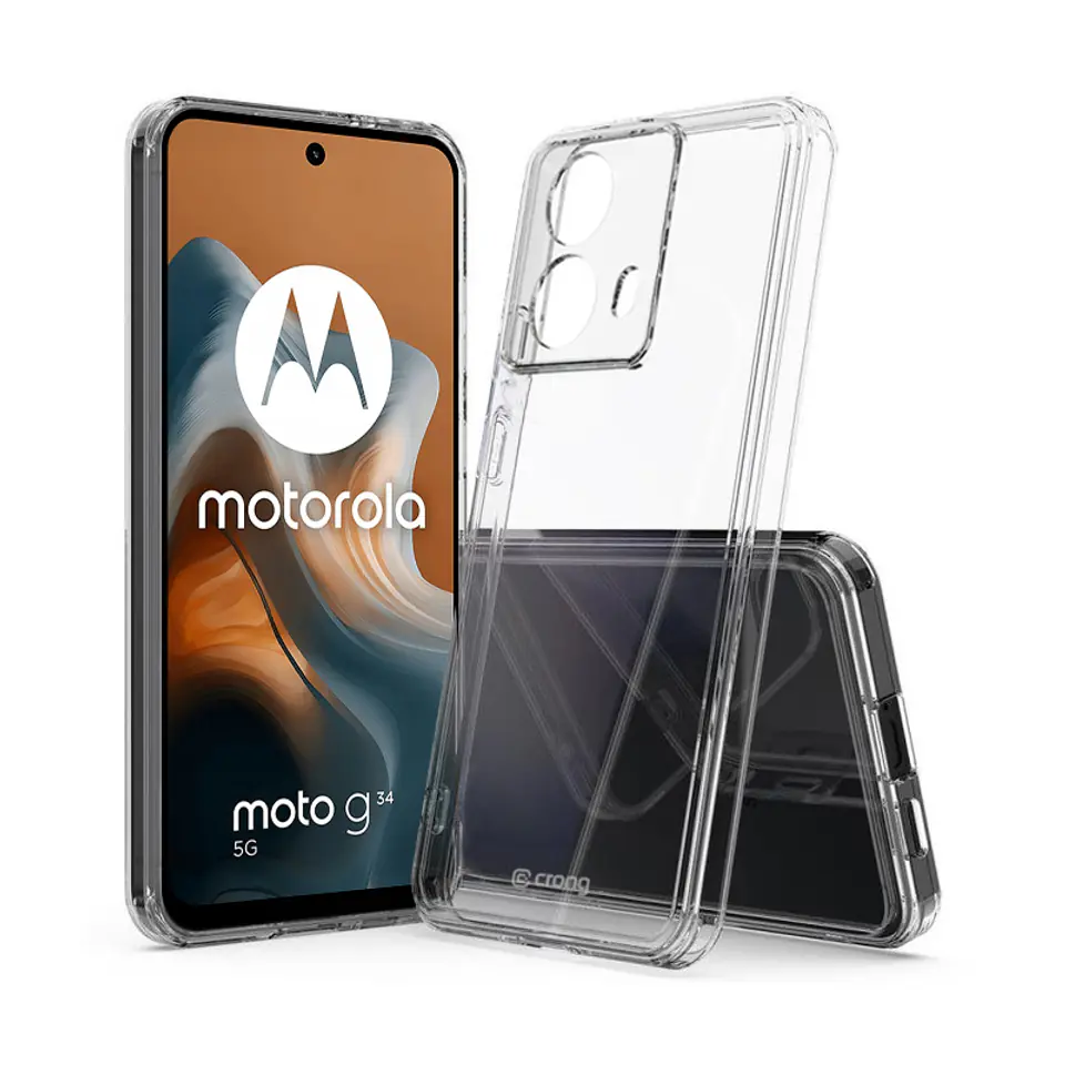 ⁨Crong Crystal Shield Cover - Etui Motorola Moto G34 (przezroczysty)⁩ w sklepie Wasserman.eu