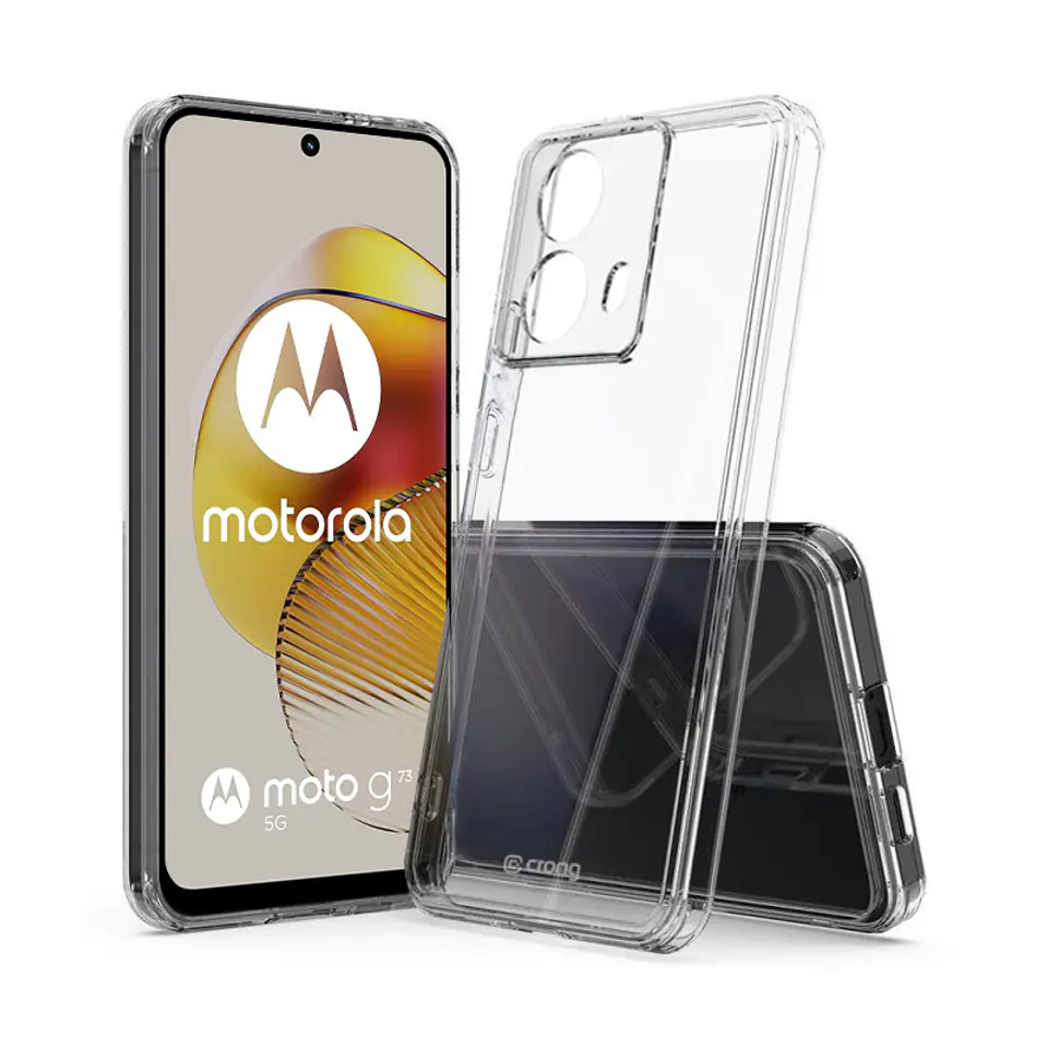 ⁨Crong Crystal Shield Cover - Etui Motorola Moto G73 (przezroczysty)⁩ w sklepie Wasserman.eu