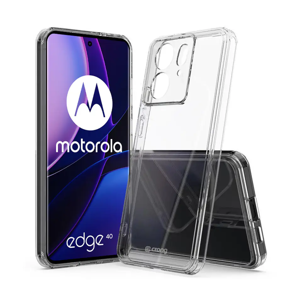 ⁨Crong Crystal Shield Cover - Etui Motorola Edge 40 (przezroczysty)⁩ w sklepie Wasserman.eu