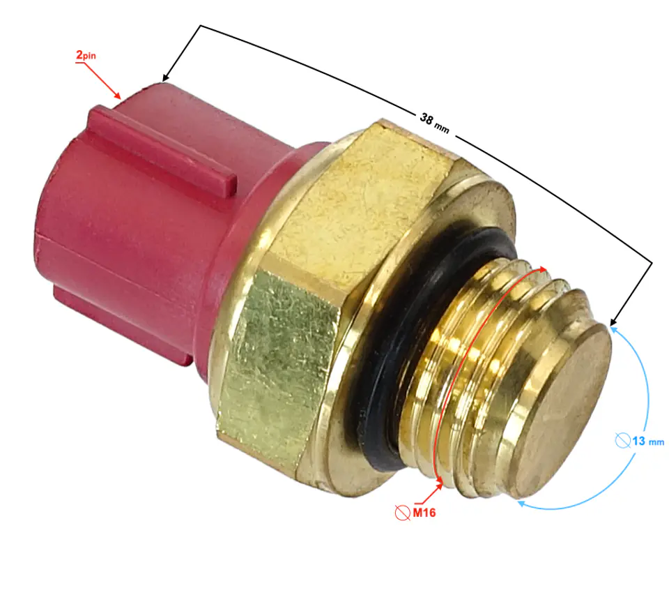 ⁨Czujnik temperatury chłodnicy do Hisun Tactic 550⁩ w sklepie Wasserman.eu