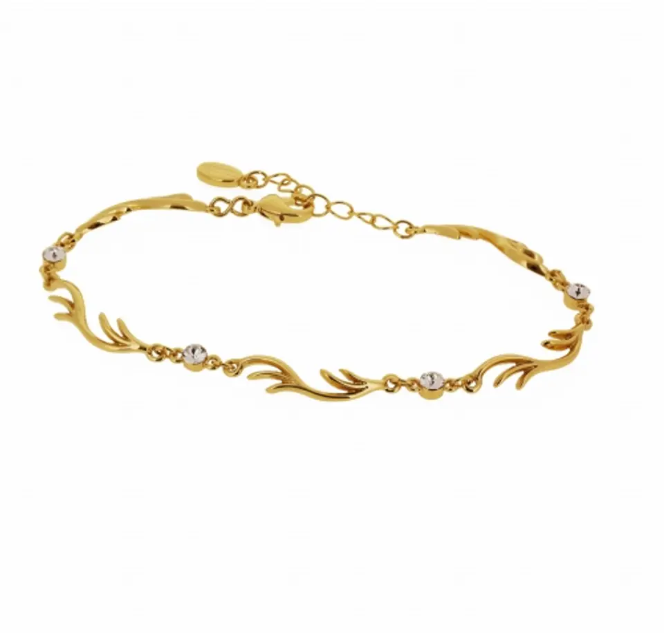 ⁨Bransoletka gałązki z kryształami (B9719AU)⁩ w sklepie Wasserman.eu