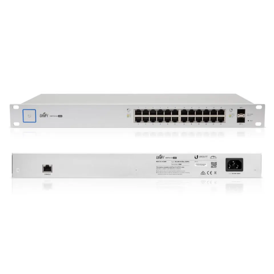 ⁨Ubiquiti UniFi Switch US-24-250W 24xGLAN 2xSPF PoE⁩ w sklepie Wasserman.eu