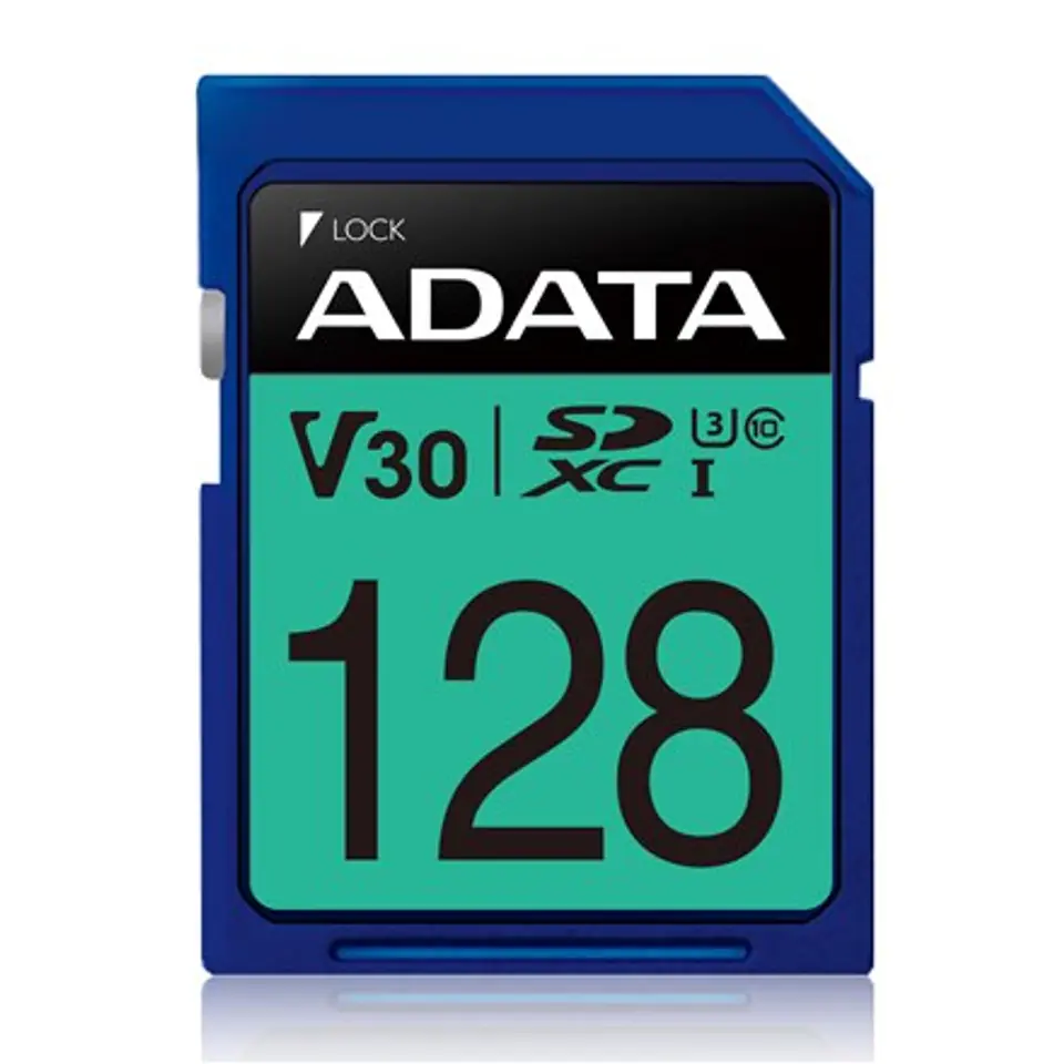 ⁨ADATA Premier Pro UHS-I SDXC, 128 GB, Flash memory class 10, U3, V30, 85 MB/s, 100 MB/s⁩ at Wasserman.eu