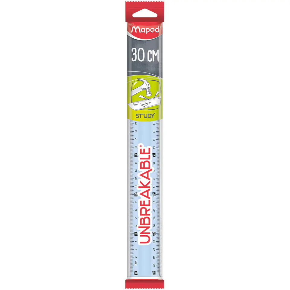 ⁨Linijka MAPED STUDY 30cm niełamliwa MIX FLOW PACK 245610⁩ w sklepie Wasserman.eu