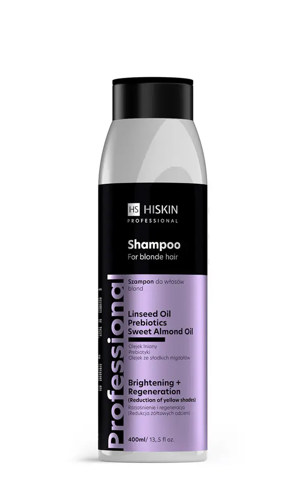 ⁨HISKIN Professional Szampon do włosów blond - rozjaśnienie i regeneracja 400 ml⁩ w sklepie Wasserman.eu